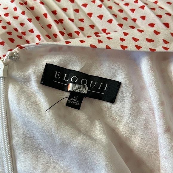 Eloquii Printed Graphic Pleated Midi Dress - Picture 11 of 11